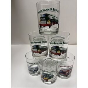 Hess Toy Truck Collector Series Set of 6 Glasses ~ 1996 Classic Truck Series